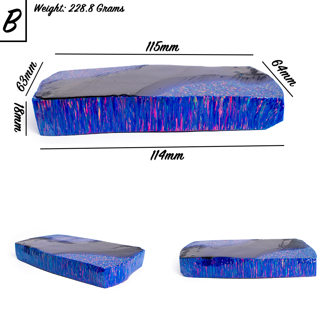 Star Burst Indigo Blue Synthetic Astral Opal - Lab-Created Polymer Impregnated Opal | The Opal Dealer