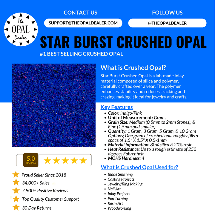 Star Burst Crushed Opal - The Opal Dealer