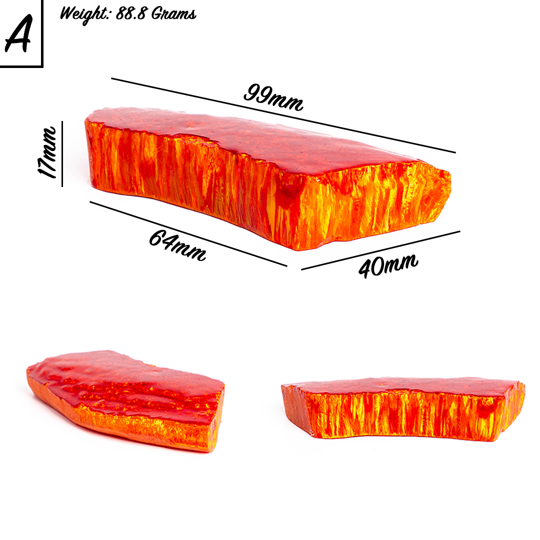Tangerine Orange Synthetic Astral Opal - Lab-Created Polymer Impregnated Opal | The Opal Dealer