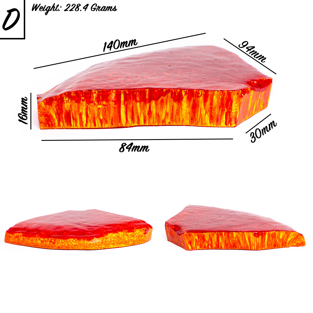 Tangerine Orange Synthetic Astral Opal - Lab-Created Polymer Impregnated Opal | The Opal Dealer
