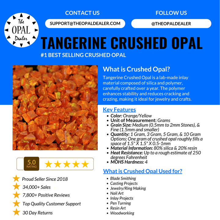 Tangerine Crushed Opal - The Opal Dealer