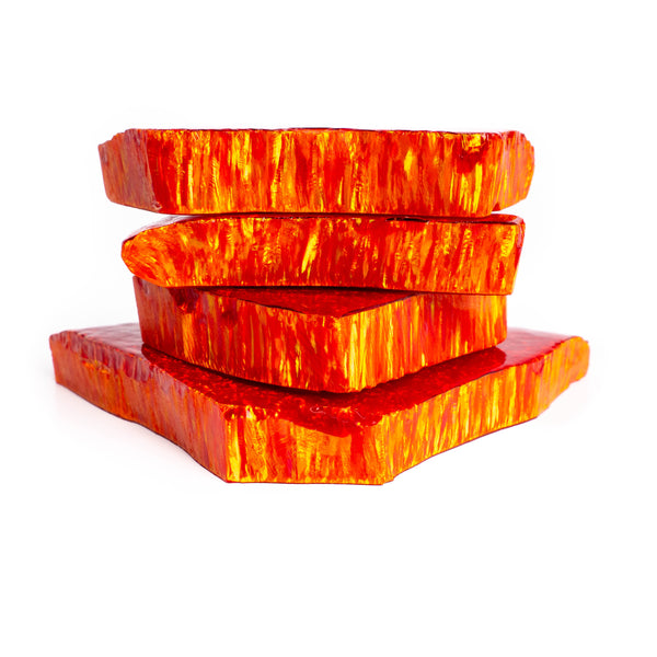 Tangerine Orange Synthetic Astral Opal - Lab-Created Polymer Impregnated Opal | The Opal Dealer
