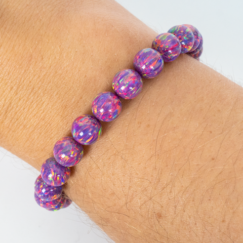Amethyst Opal Beaded Bracelet - New Design