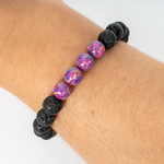Amethyst Opal & Lava Stone Beaded Bracelet