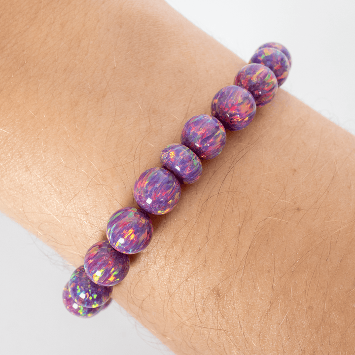 Amethyst Opal Beaded Bracelet - The Opal Dealer