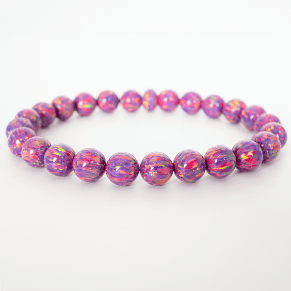 Amethyst Opal Beaded Bracelet - The Opal Dealer