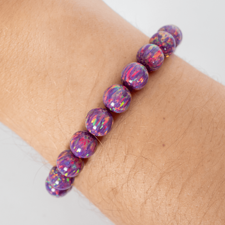 Amethyst Opal Beaded Bracelet - The Opal Dealer