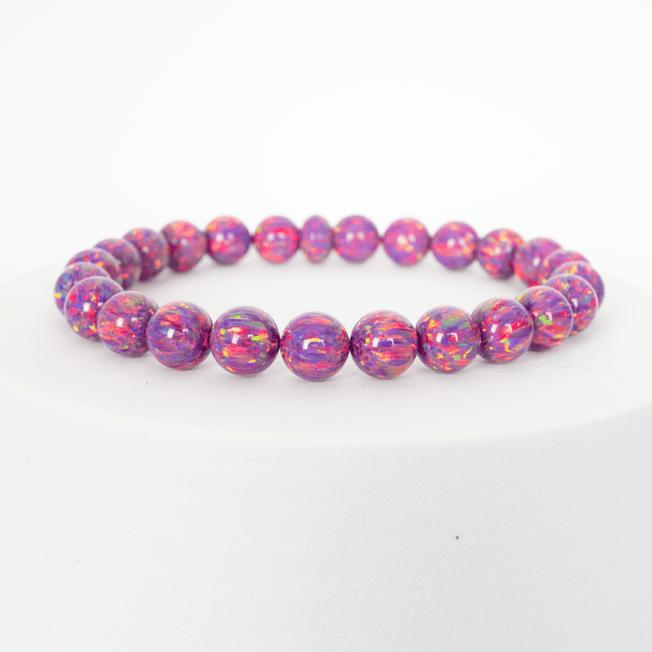Amethyst Opal Beaded Bracelet - The Opal Dealer