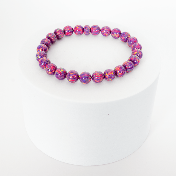 Amethyst Opal Beaded Bracelet - The Opal Dealer