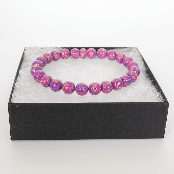 Amethyst Opal Beaded Bracelet - The Opal Dealer