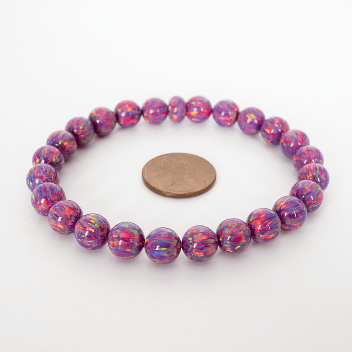 Amethyst Opal Beaded Bracelet - The Opal Dealer