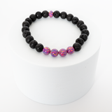 Amethyst Opal & Lava Stone Beaded Bracelet - New Design