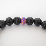 Amethyst Opal & Lava Stone Beaded Bracelet - New Design