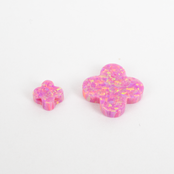 Aurora Opal Clover Quatrefoil Charm