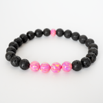 Aurora Opal & Lava Stone Beaded Bracelet