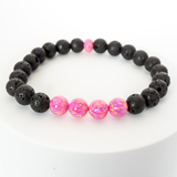 Aurora Opal & Lava Stone Beaded Bracelet