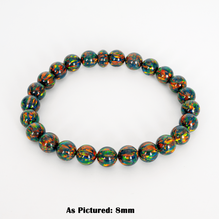 Black Fire Opal Beaded Bracelet - The Opal Dealer