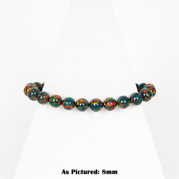 Black Fire Opal Beaded Bracelet - The Opal Dealer