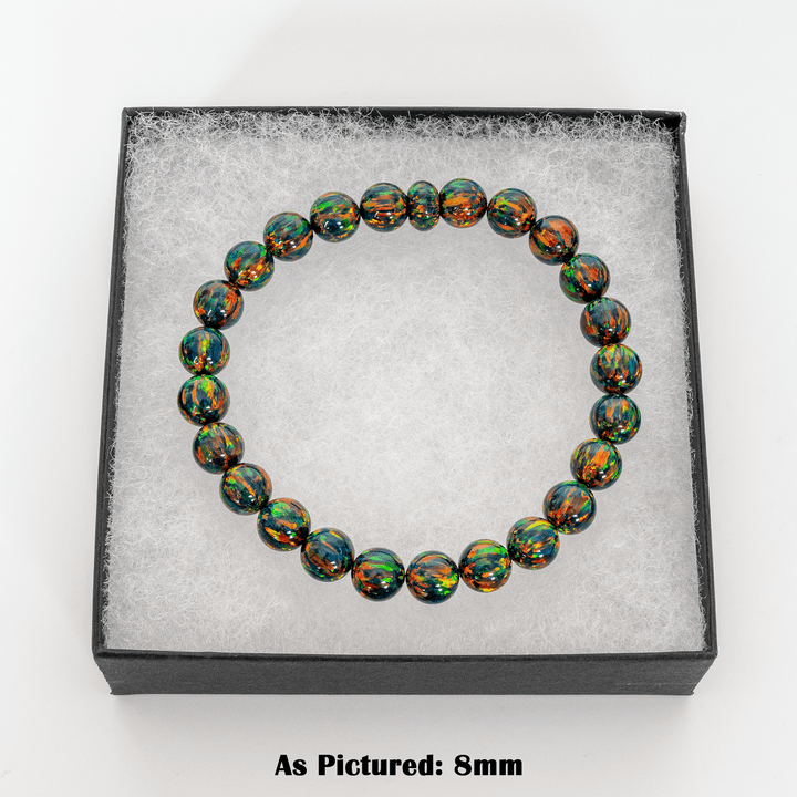 Black Fire Opal Beaded Bracelet - The Opal Dealer
