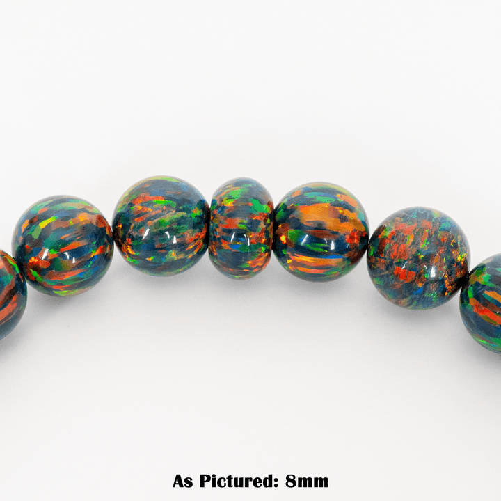 Black Fire Opal Beaded Bracelet - The Opal Dealer