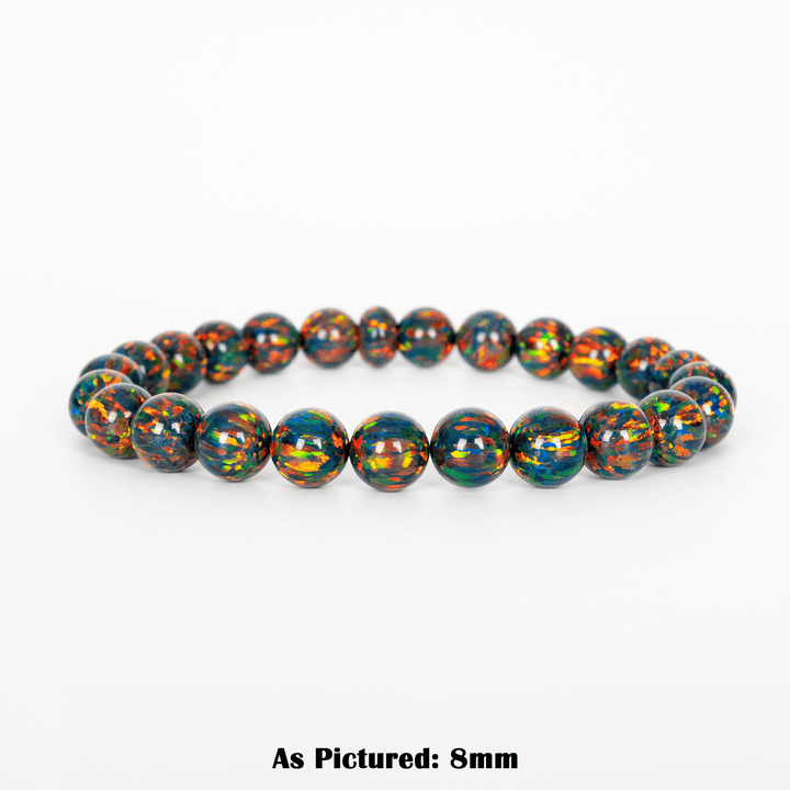 Black Fire Opal Beaded Bracelet - The Opal Dealer