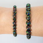 Black Fire Opal Beaded Bracelet