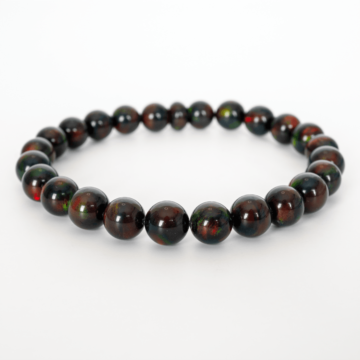 Black Ember Opalescence Beaded Bracelet - The Opal Dealer