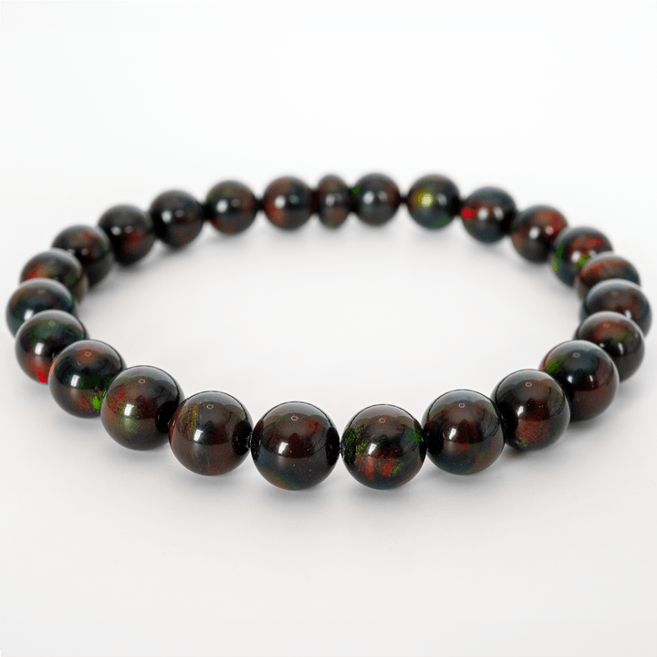 Black Ember Opalescence Beaded Bracelet - The Opal Dealer