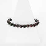 Black Ember Opalescence Beaded Bracelet