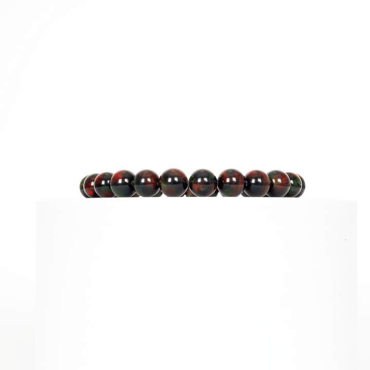 Black Ember Opalescence Beaded Bracelet - The Opal Dealer