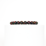 Black Ember Opalescence Beaded Bracelet