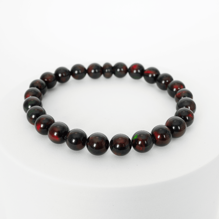 Black Ember Opalescence Beaded Bracelet - The Opal Dealer