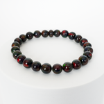 Black Ember Opalescence Beaded Bracelet