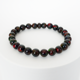 Black Ember Opalescence Beaded Bracelet
