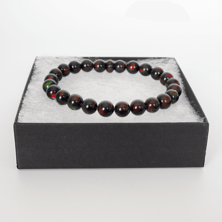Black Ember Opalescence Beaded Bracelet - The Opal Dealer