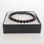 Black Ember Opalescence Beaded Bracelet