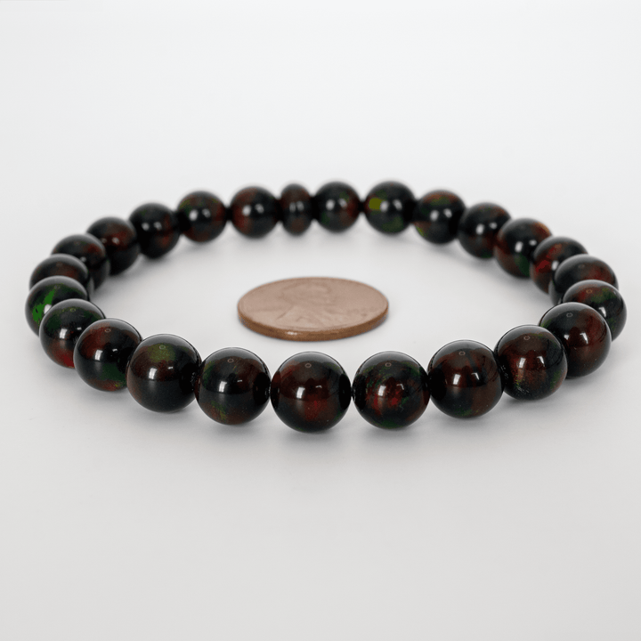 Black Ember Opalescence Beaded Bracelet - The Opal Dealer