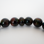 Black Ember Opalescence Beaded Bracelet