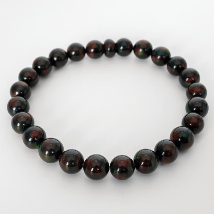 Black Ember Opalescence Beaded Bracelet - The Opal Dealer