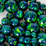 Black Emerald Opal Craft Beads