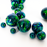 Black Emerald Opal Craft Beads