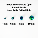 Black Emerald Opal Craft Beads