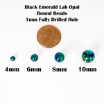 Black Emerald Opal Craft Beads