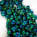 Black Emerald Opal Craft Beads