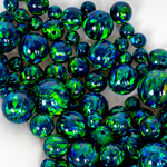 Black Emerald Opal Craft Beads