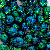 Black Emerald Opal Craft Beads