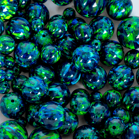 Lab created opal beads discount