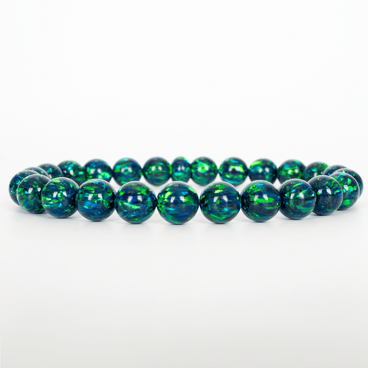 Black Emerald Opal Beaded Bracelet - The Opal Dealer