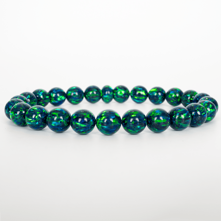 Black Emerald Opal Beaded Bracelet - The Opal Dealer