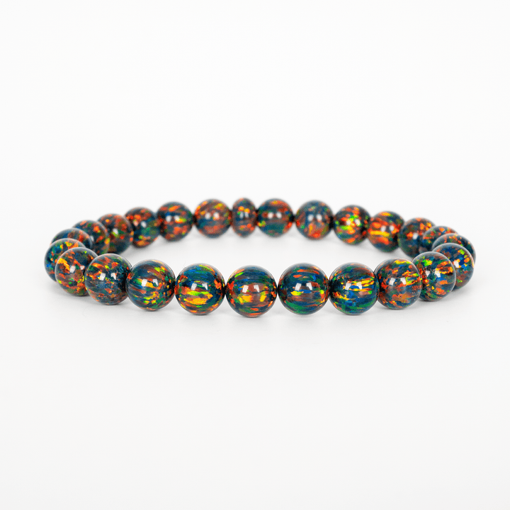 Black Fire Opal Beaded Bracelet - The Opal Dealer